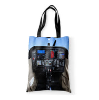 Thumbnail for Cessna 172 Cockpit Designed Tote Bags