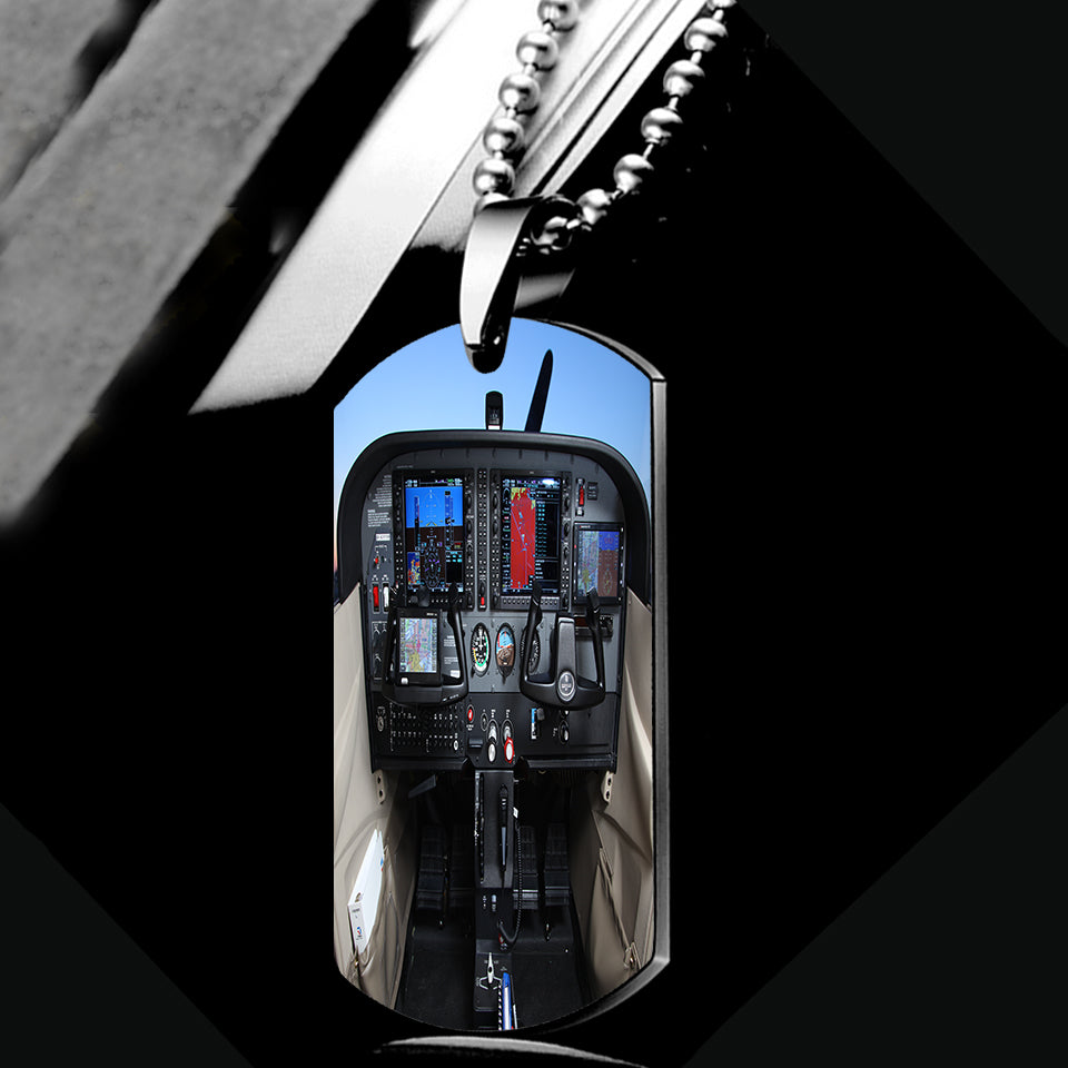 Cessna 172 Cockpit Designed Metal Necklaces