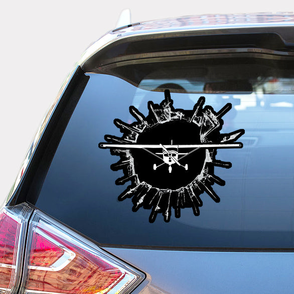 Cessna 172 Silhouette Designed Car Sticker