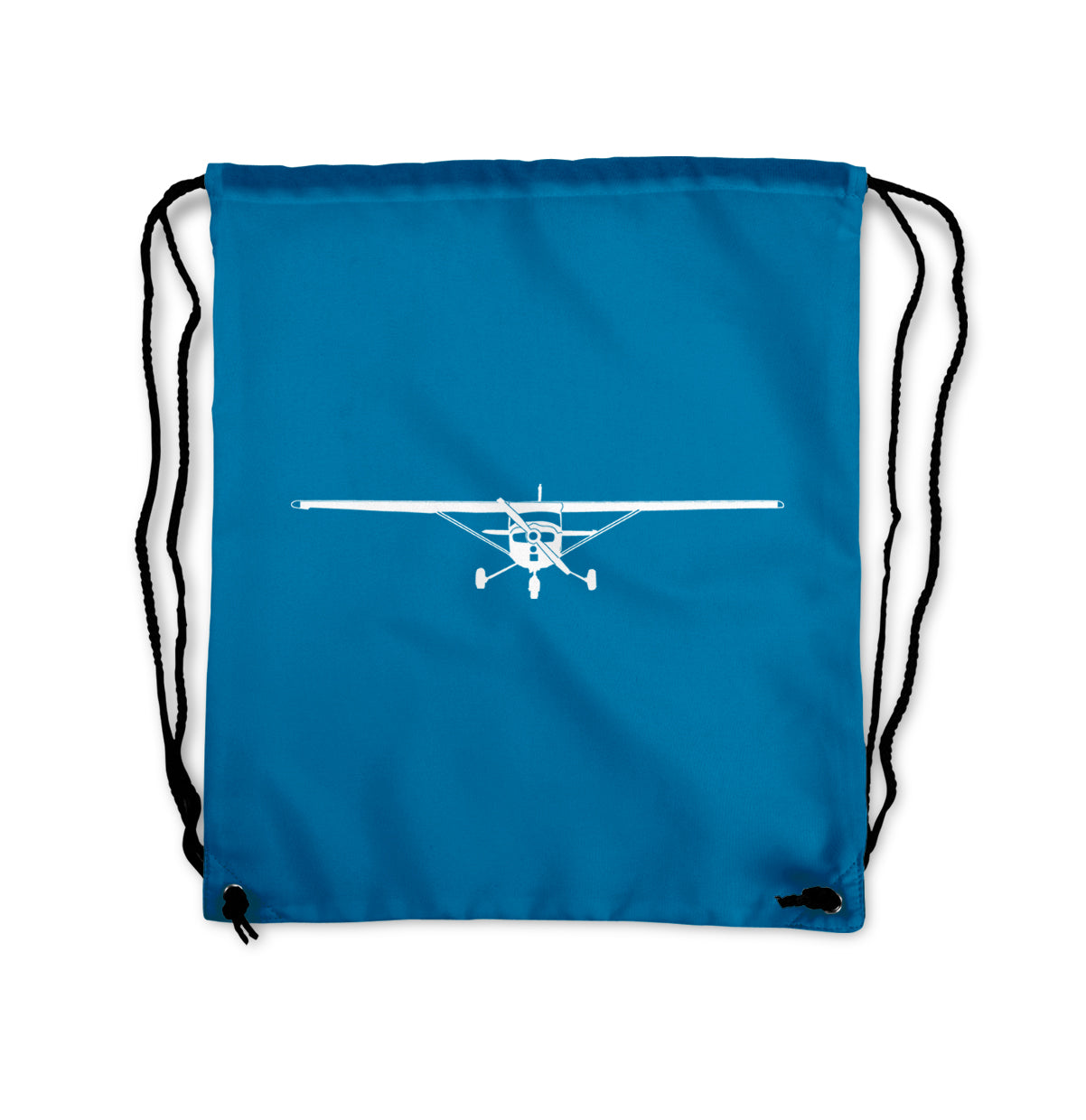 Cessna 172 Silhouette Designed Drawstring Bags
