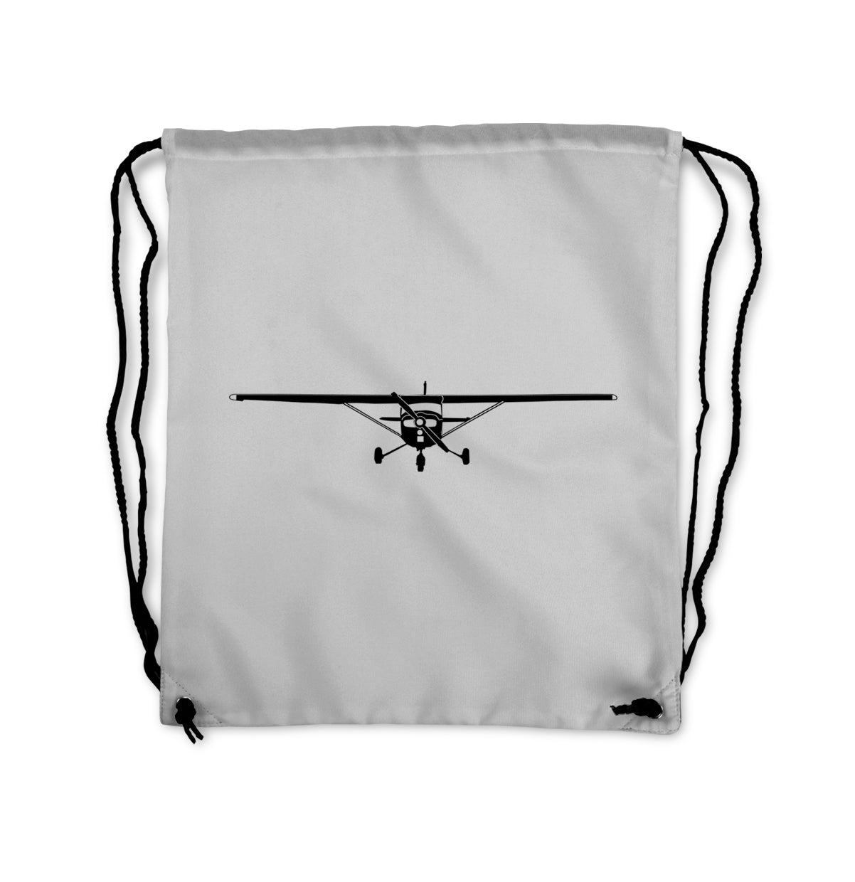 Cessna 172 Silhouette Designed Drawstring Bags