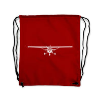 Thumbnail for Cessna 172 Silhouette Designed Drawstring Bags