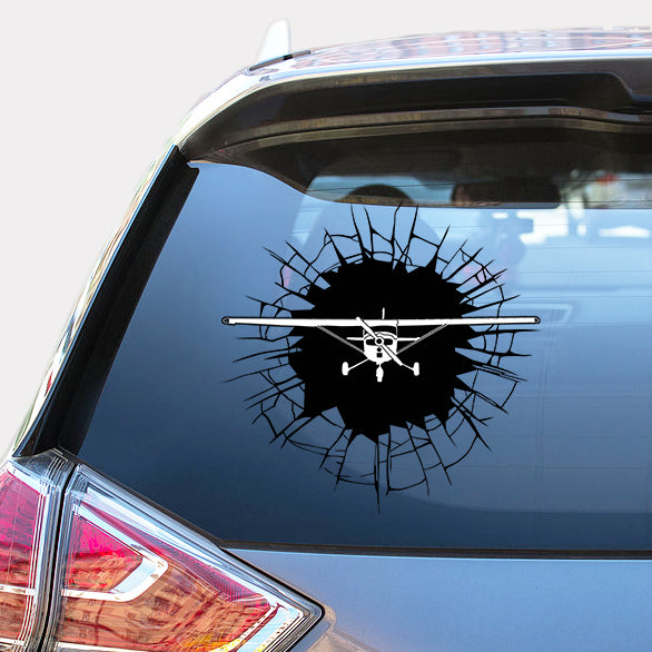Cessna 172 Silhouette Designed Car Sticker