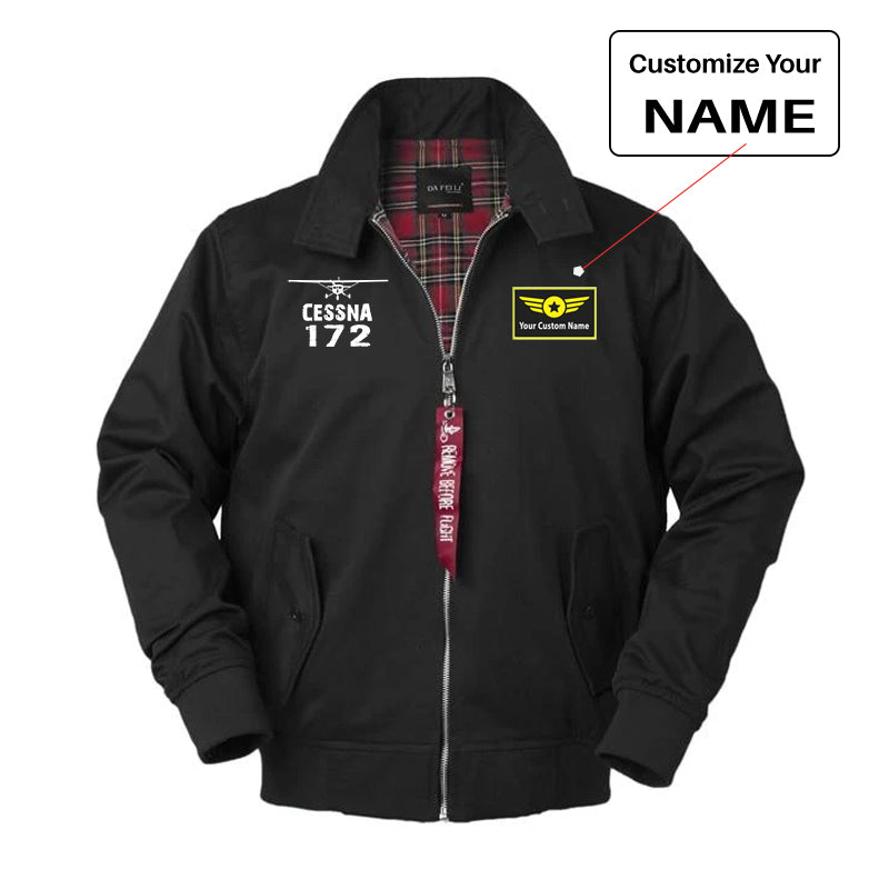 Cessna 172 & Plane Designed Vintage Style Jackets