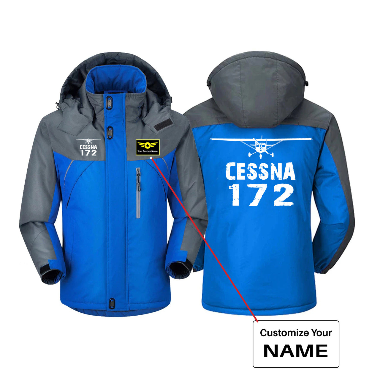 Cessna 172 & Plane Designed Thick Winter Jackets