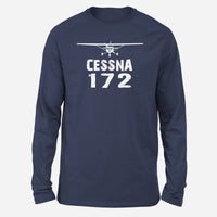 Thumbnail for Cessna 172 & Plane Designed Long-Sleeve T-Shirts