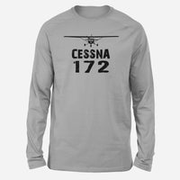 Thumbnail for Cessna 172 & Plane Designed Long-Sleeve T-Shirts