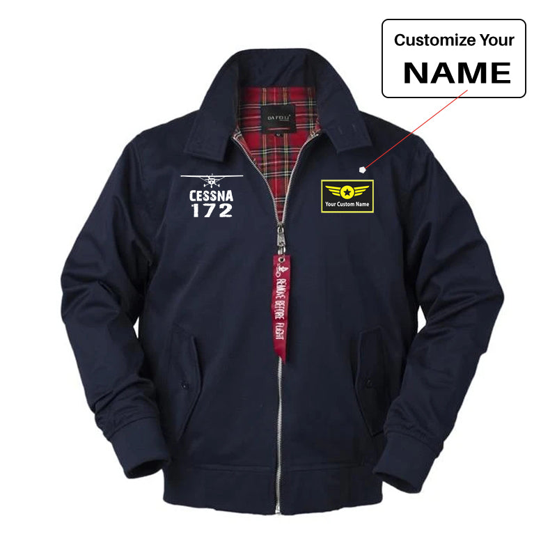 Cessna 172 & Plane Designed Vintage Style Jackets