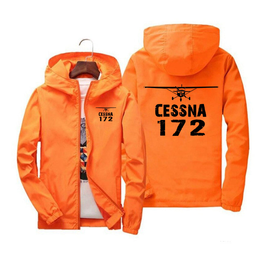 Cessna 172 & Plane Designed Windbreaker Jackets