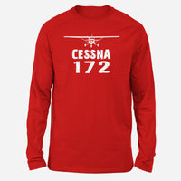 Thumbnail for Cessna 172 & Plane Designed Long-Sleeve T-Shirts