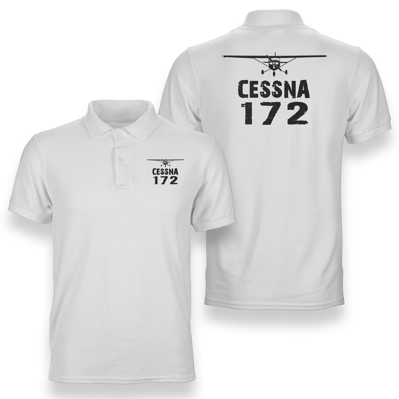 Cessna 172 & Plane Designed Double Side Polo T-Shirts