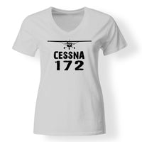 Thumbnail for Cessna 172 & Plane Designed V-Neck T-Shirts