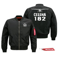 Thumbnail for Cessna 182 Silhouette & Designed Pilot Jackets (Customizable)
