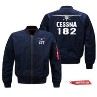 Thumbnail for Cessna 182 Silhouette & Designed Pilot Jackets (Customizable)