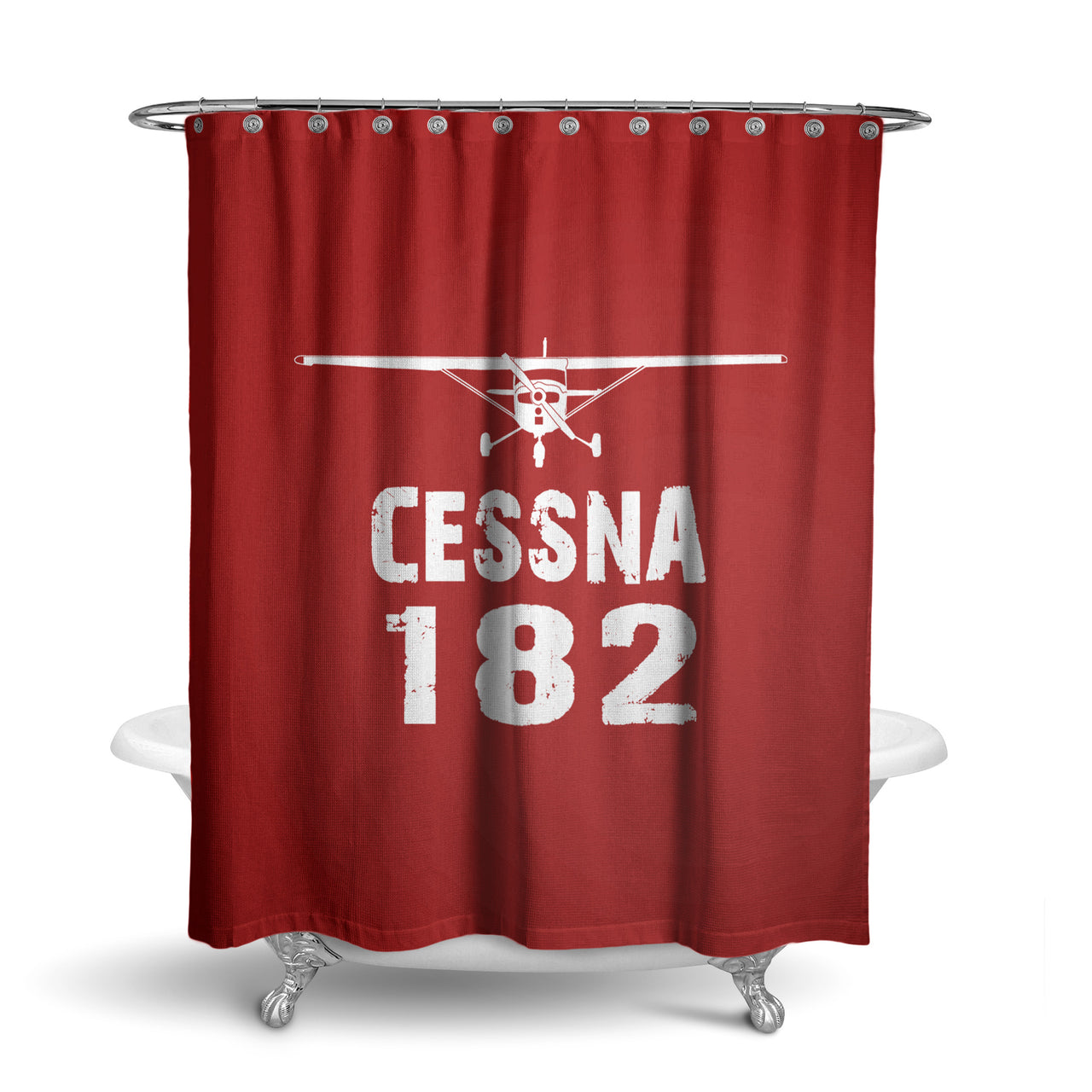 Cessna 182 & Plane Designed Shower Curtains