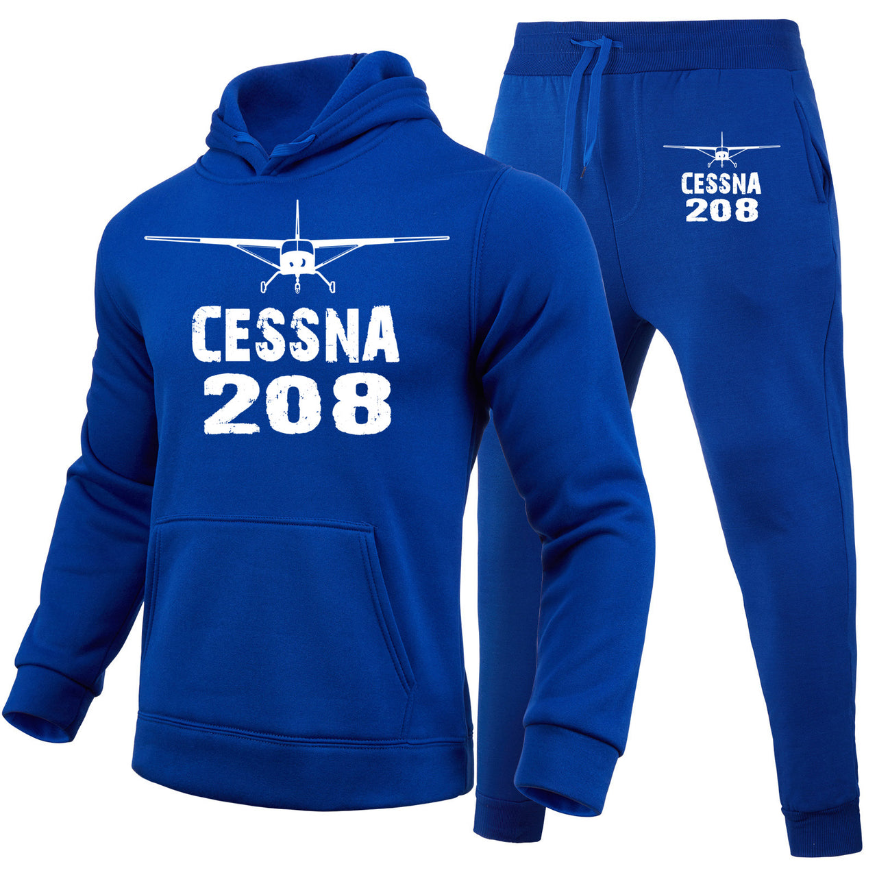 Cessna 208 & Plane Designed Hoodies & Sweatpants Set
