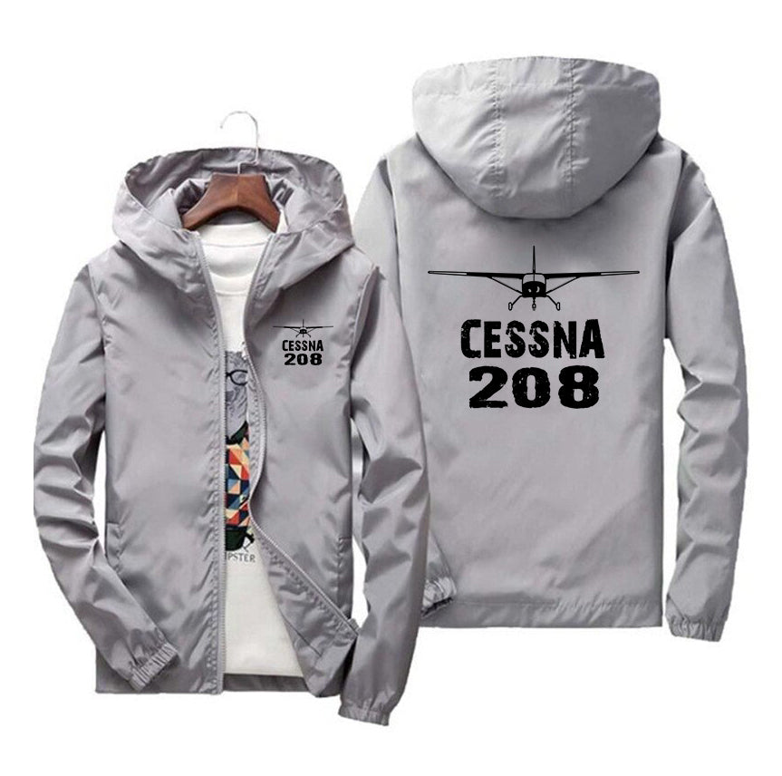 Cessna 208 & Plane Designed Windbreaker Jackets