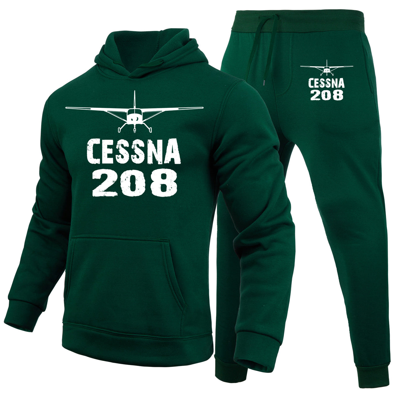 Cessna 208 & Plane Designed Hoodies & Sweatpants Set