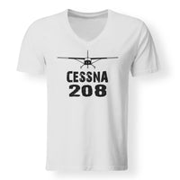 Thumbnail for Cessna 208 & Plane Designed V-Neck T-Shirts