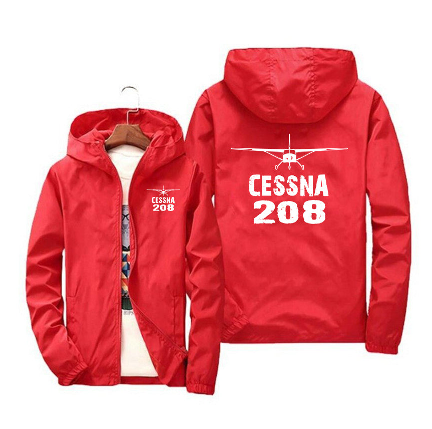 Cessna 208 & Plane Designed Windbreaker Jackets