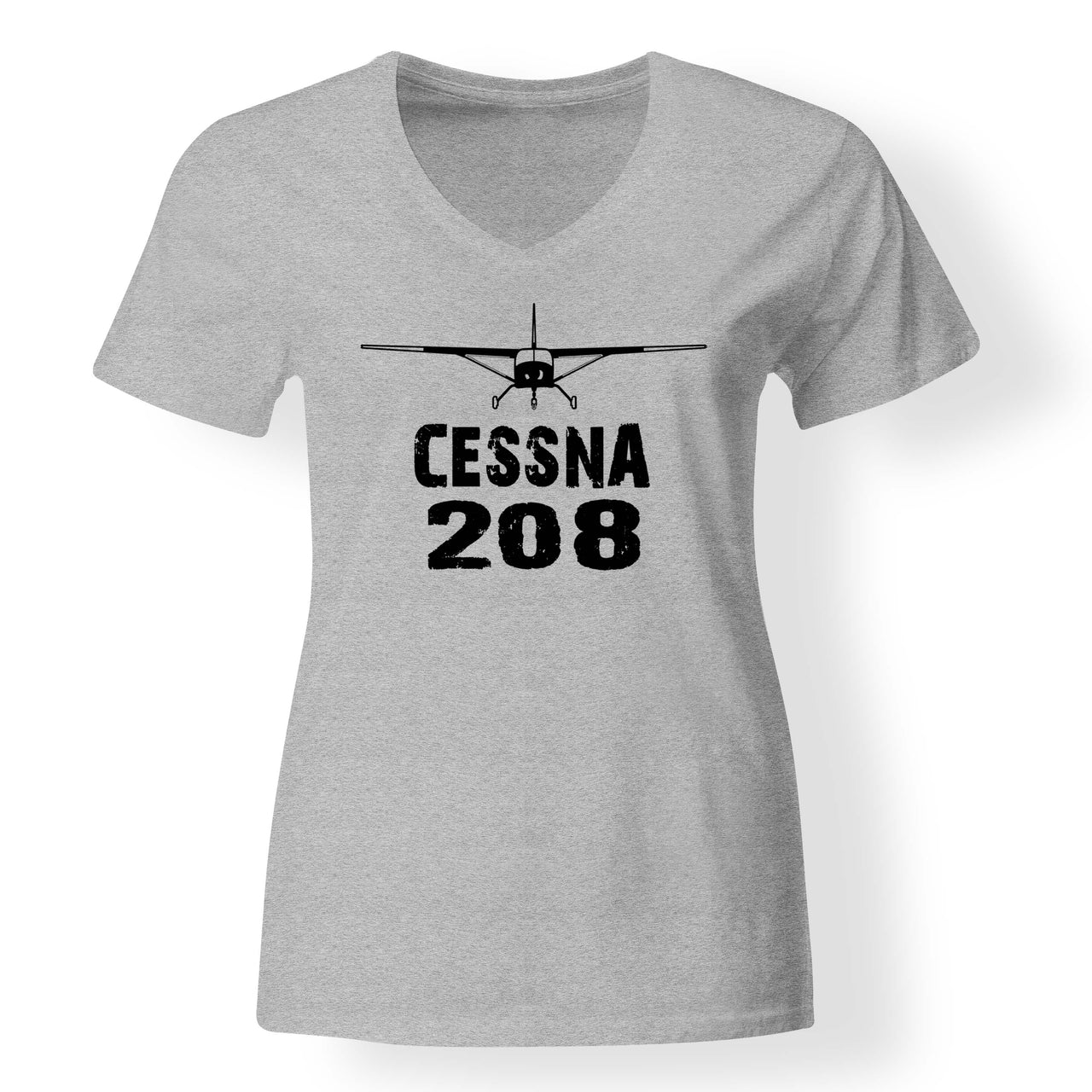 Cessna 208 & Plane Designed V-Neck T-Shirts