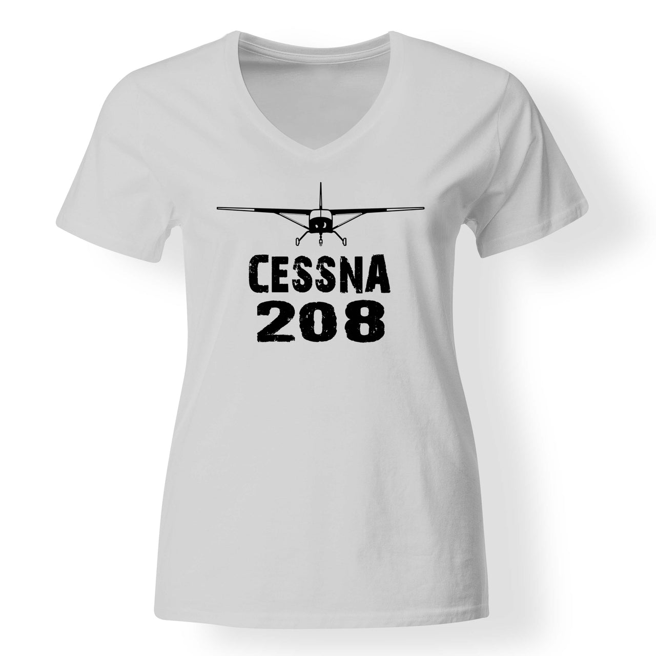 Cessna 208 & Plane Designed V-Neck T-Shirts
