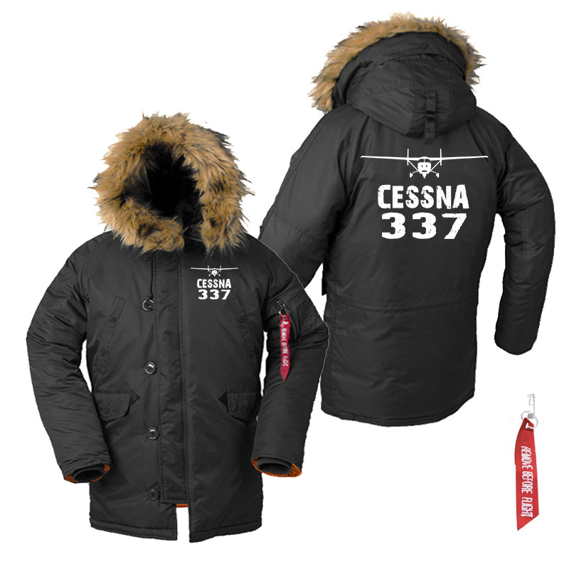 Cessna 337 & Plane Designed Parka Bomber Jackets