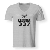 Thumbnail for Cessna 337 & Plane Designed V-Neck T-Shirts