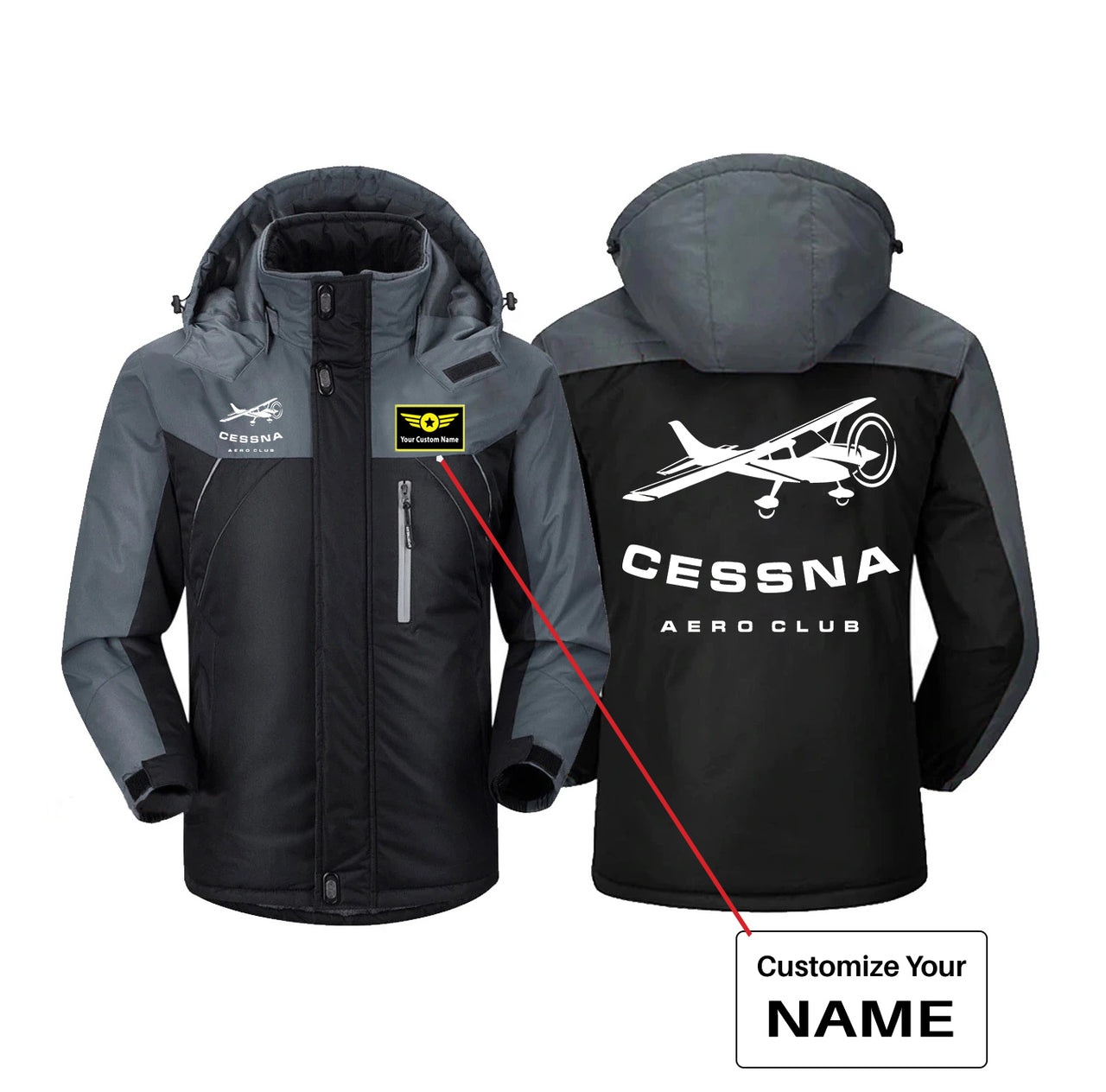 Cessna Aeroclub Designed Thick Winter Jackets