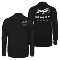 Thumbnail for Cessna Aeroclub Designed Long Sleeve Polo T-Shirts (Double-Side)