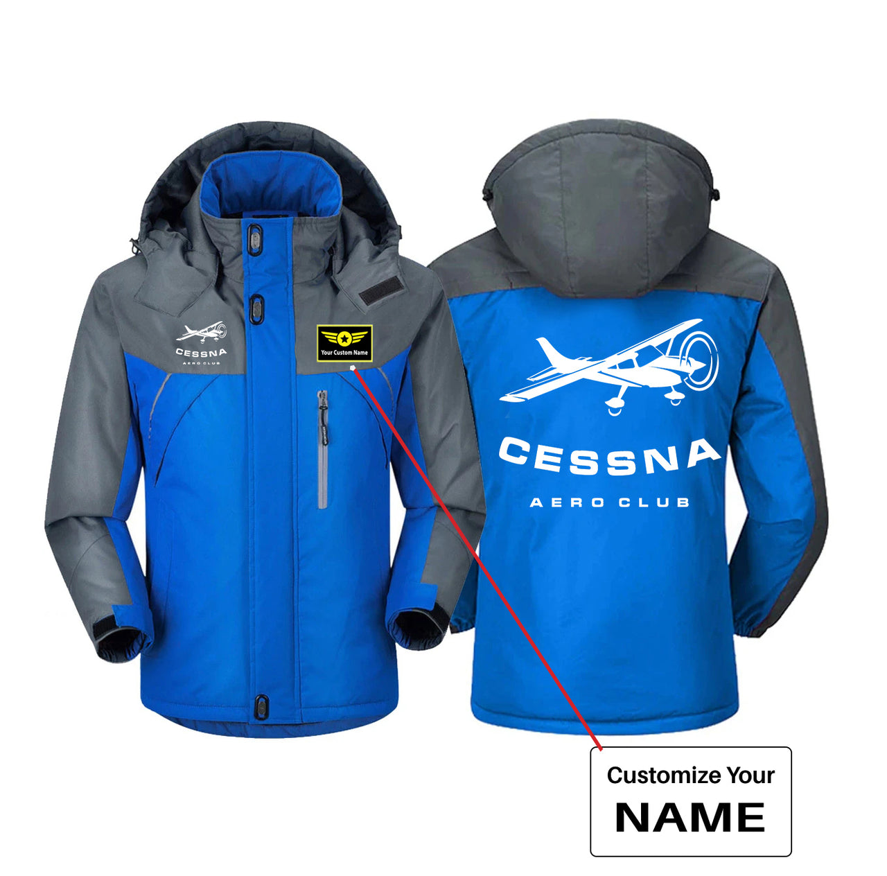 Cessna Aeroclub Designed Thick Winter Jackets