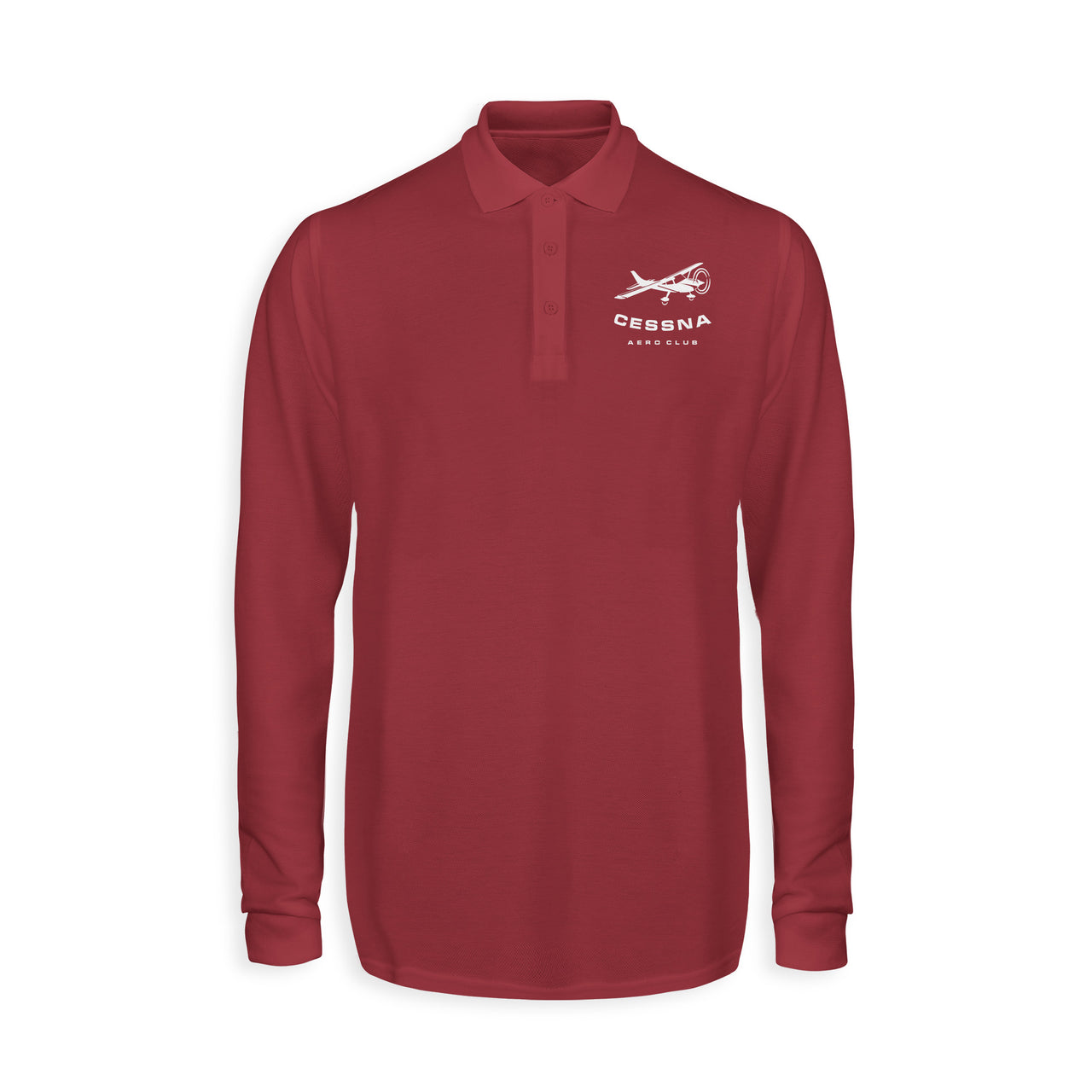 Cessna Aeroclub Designed Long Sleeve Polo T-Shirts