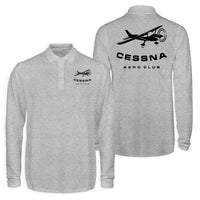 Thumbnail for Cessna Aeroclub Designed Long Sleeve Polo T-Shirts (Double-Side)