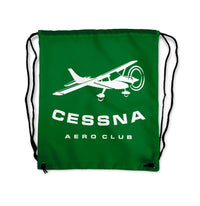 Thumbnail for Cessna Aeroclub Designed Drawstring Bags