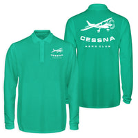 Thumbnail for Cessna Aeroclub Designed Long Sleeve Polo T-Shirts (Double-Side)