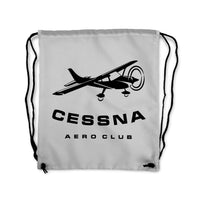 Thumbnail for Cessna Aeroclub Designed Drawstring Bags