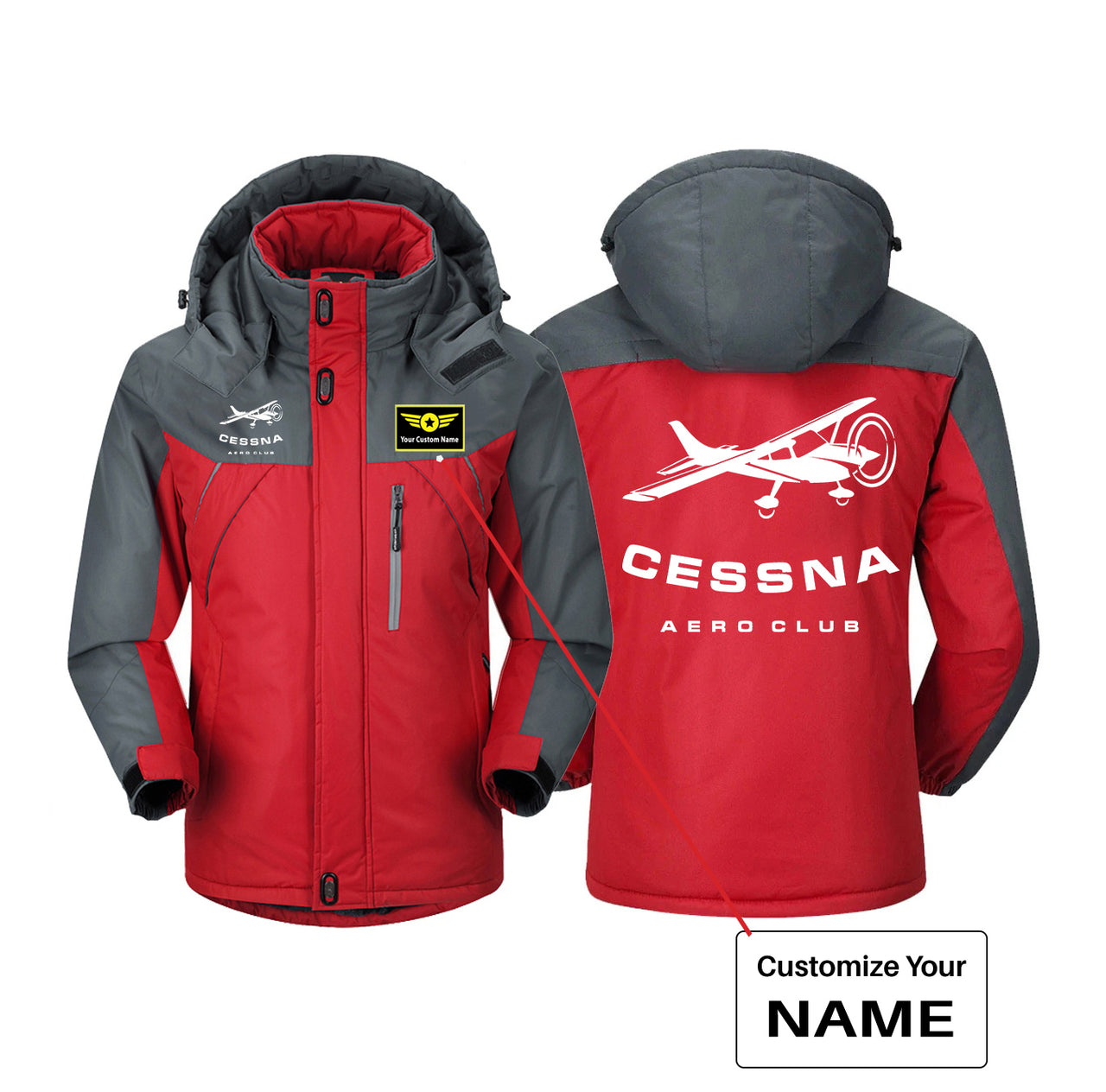 Cessna Aeroclub Designed Thick Winter Jackets