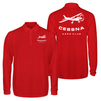 Thumbnail for Cessna Aeroclub Designed Long Sleeve Polo T-Shirts (Double-Side)