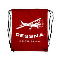 Thumbnail for Cessna Aeroclub Designed Drawstring Bags