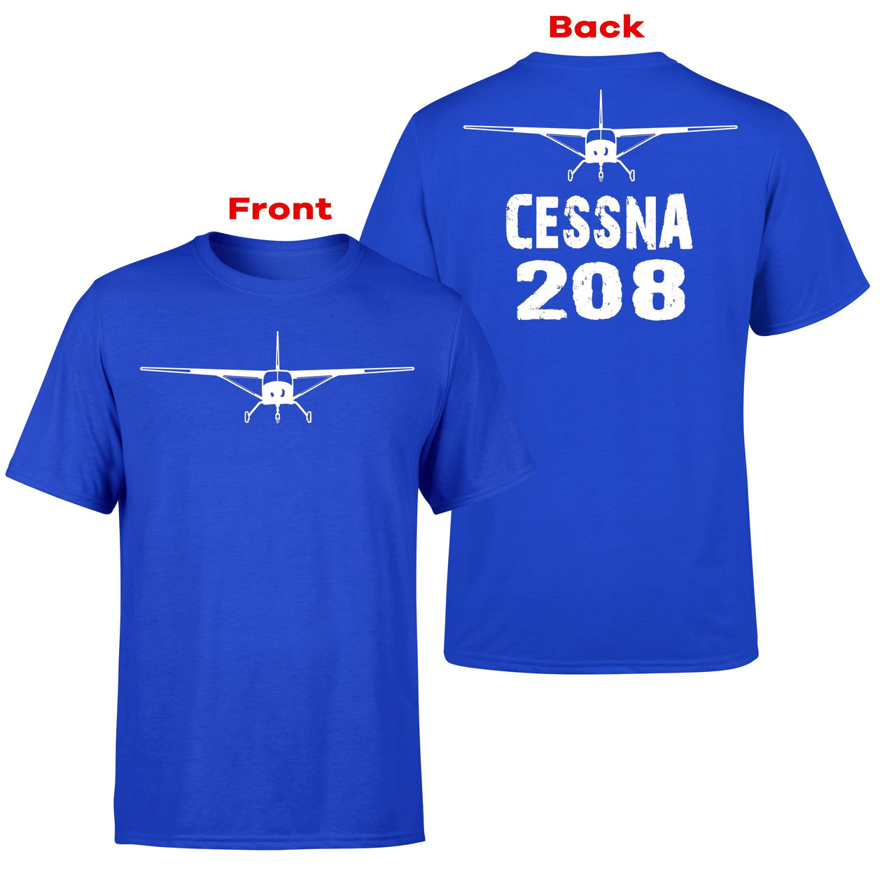 Cessna 208 & Plane Designed Double-Side T-Shirts