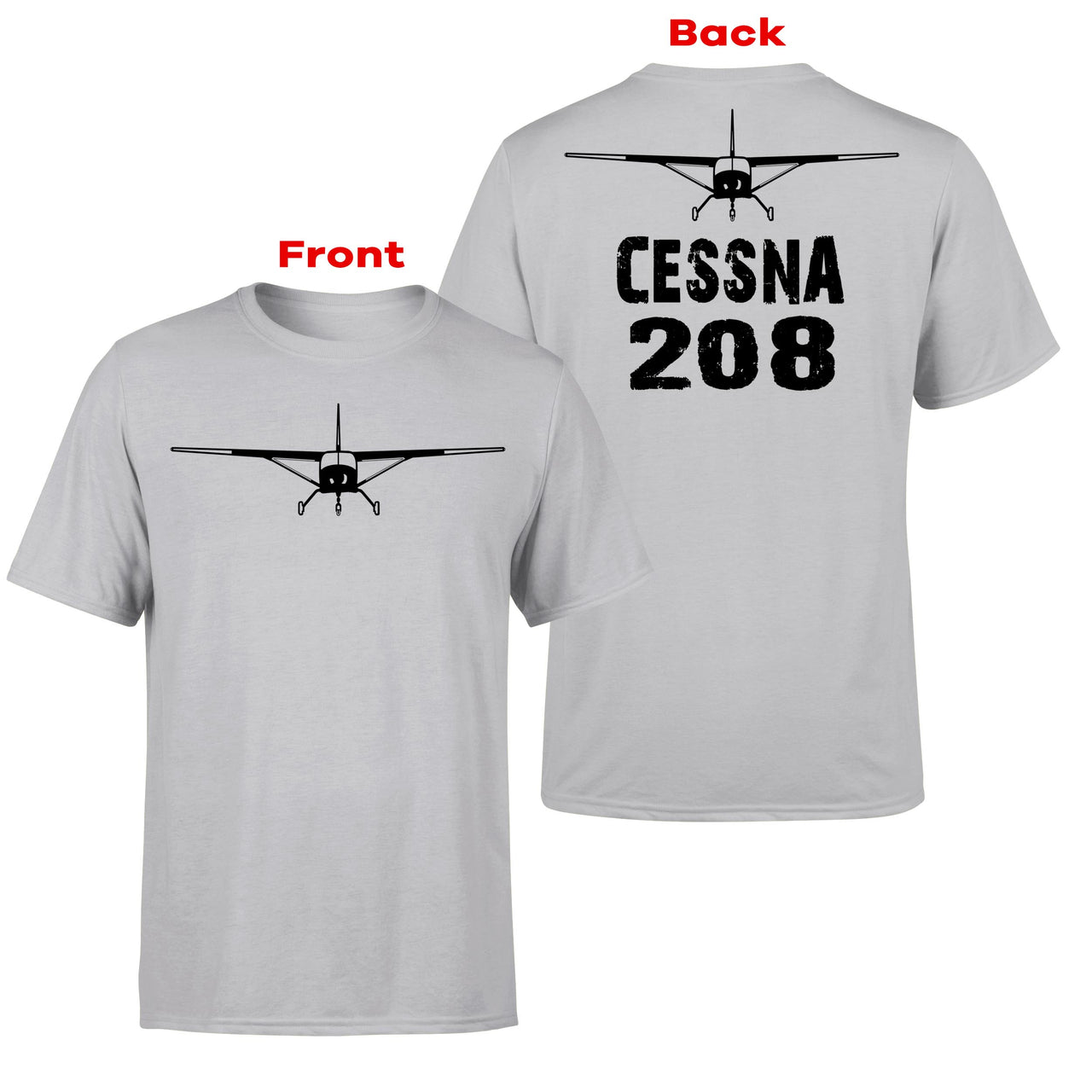 Cessna 208 & Plane Designed Double-Side T-Shirts