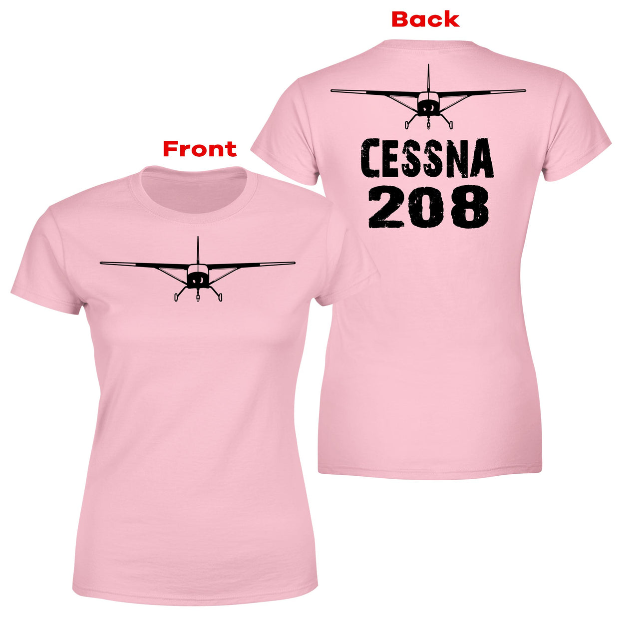 Cessna 208 & Plane Designed Double-Side T-Shirts