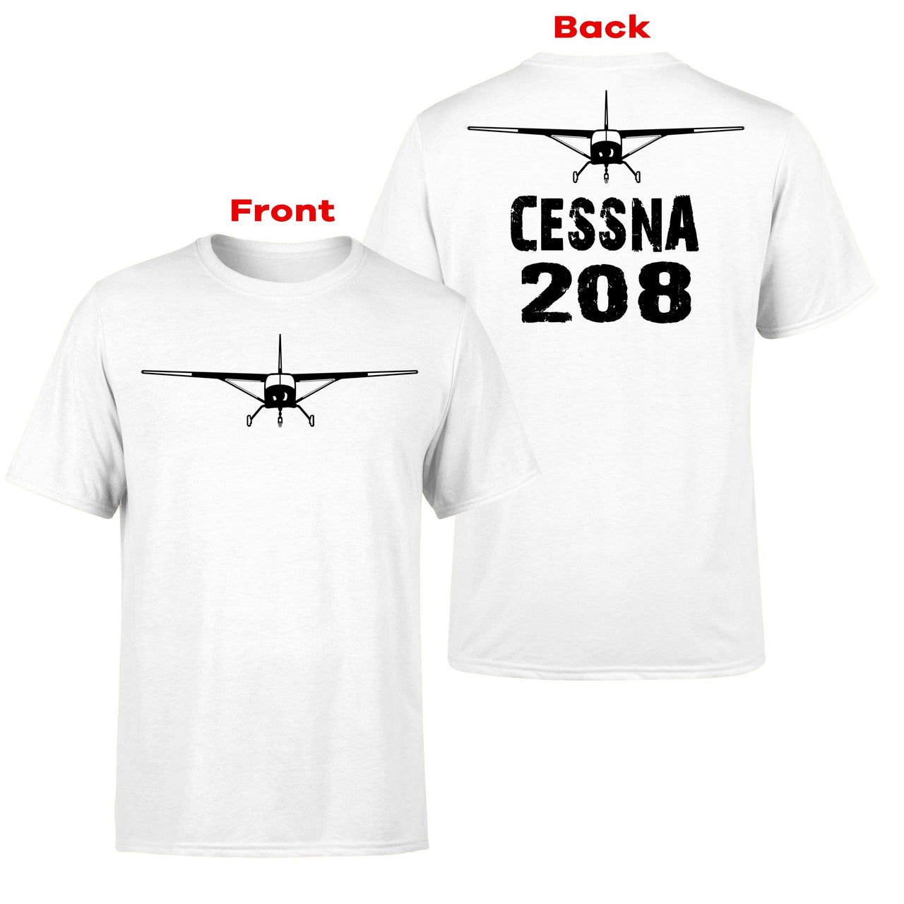 Cessna 208 & Plane Designed Double-Side T-Shirts