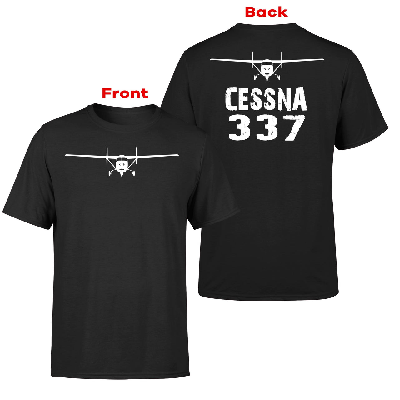 Cessna 337 & Plane Designed Double-Side T-Shirts