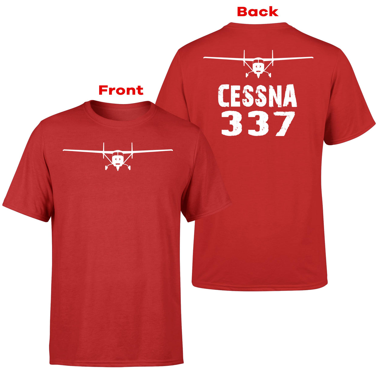 Cessna 337 & Plane Designed Double-Side T-Shirts
