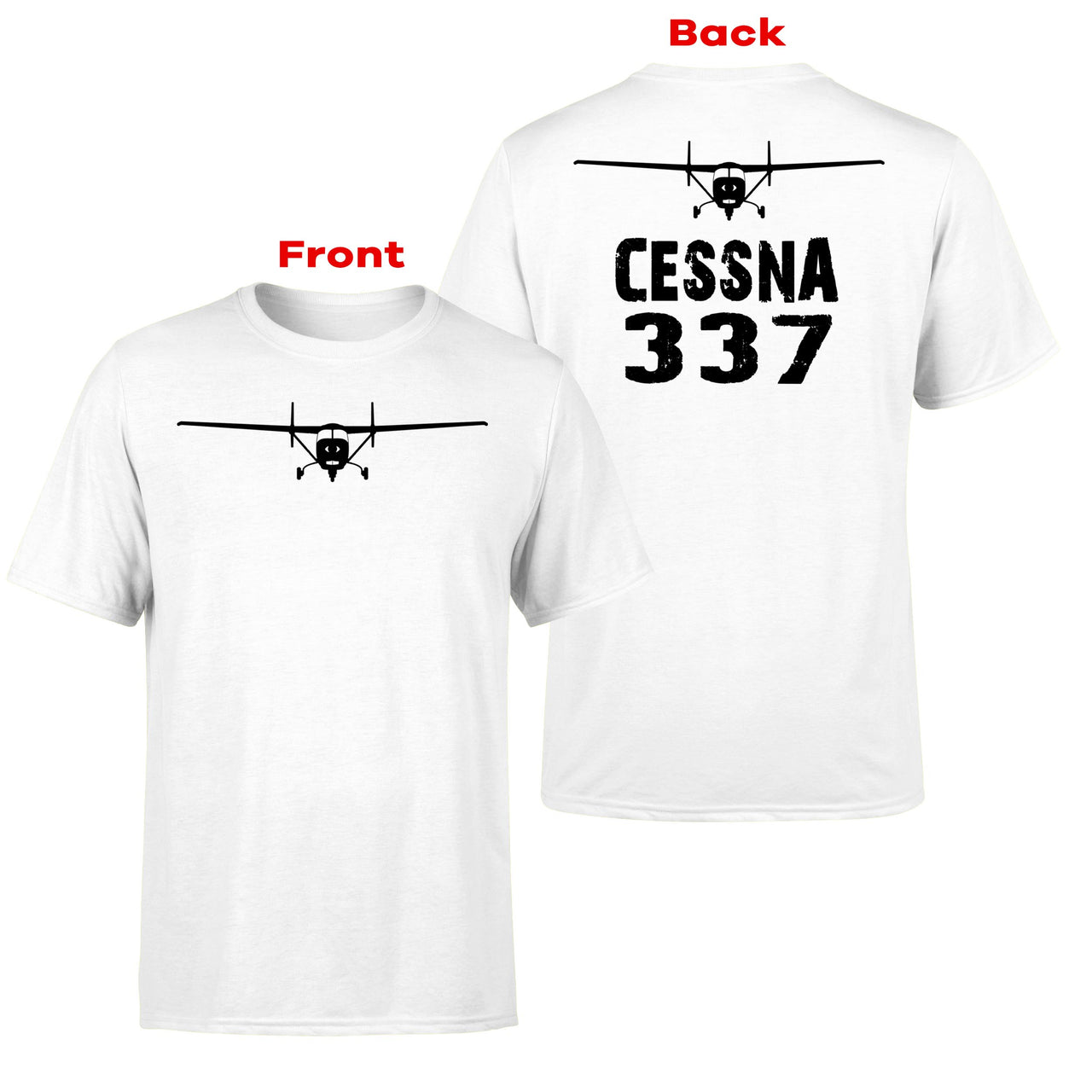 Cessna 337 & Plane Designed Double-Side T-Shirts