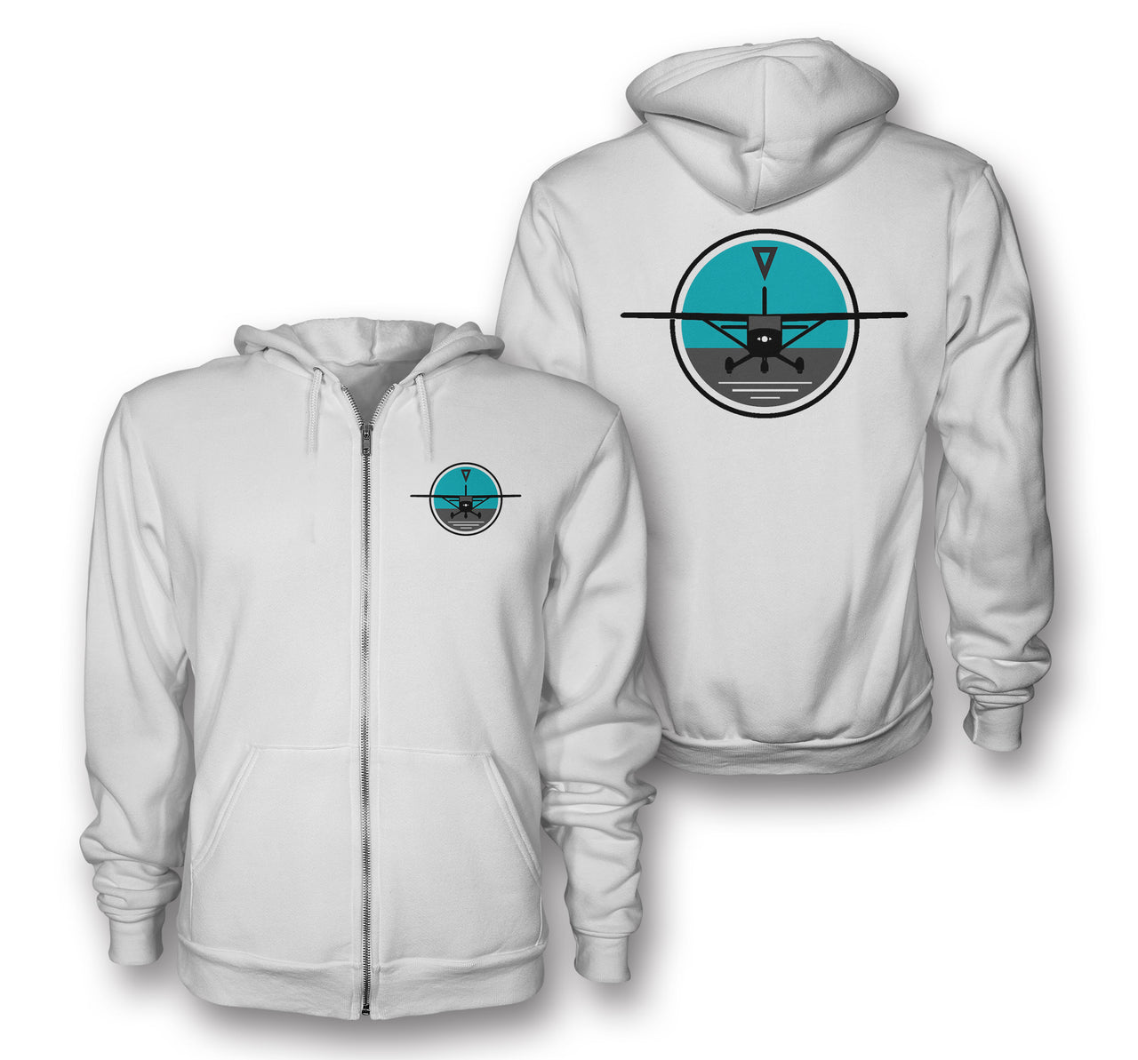 Cessna & Gyro Designed Zipped Hoodies