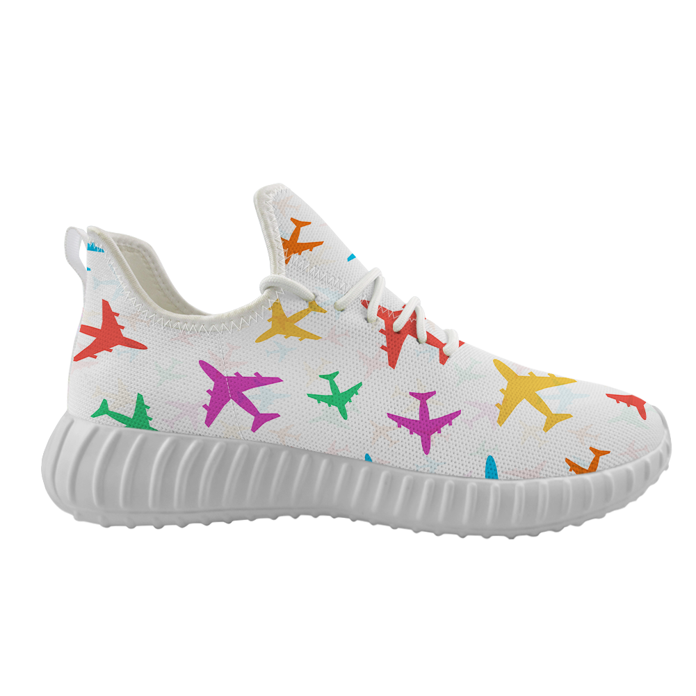 Cheerful Seamless Airplanes Designed Sport Sneakers & Shoes (MEN)