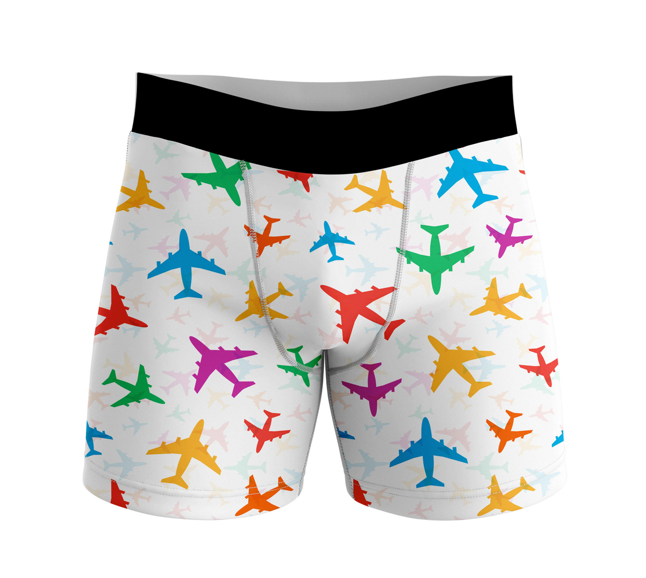 Cheerful Seamless Airplanes Designed Men Boxers