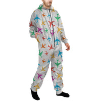 Thumbnail for Cheerful Seamless Airplanes Designed Jumpsuit for Men & Women